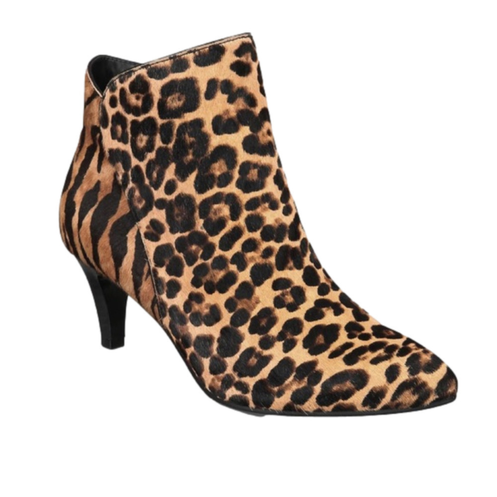 𝅺New! Alfani Harpper Booties Pointed Toe Ankle Boots Leopard Various Sizes